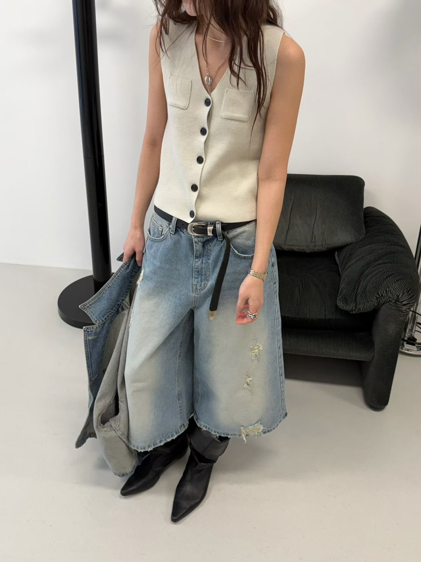 MINIMUZE東大門直郵女裝新品人氣休閑推薦真品馬甲兩個口袋MINIMUZE馬甲