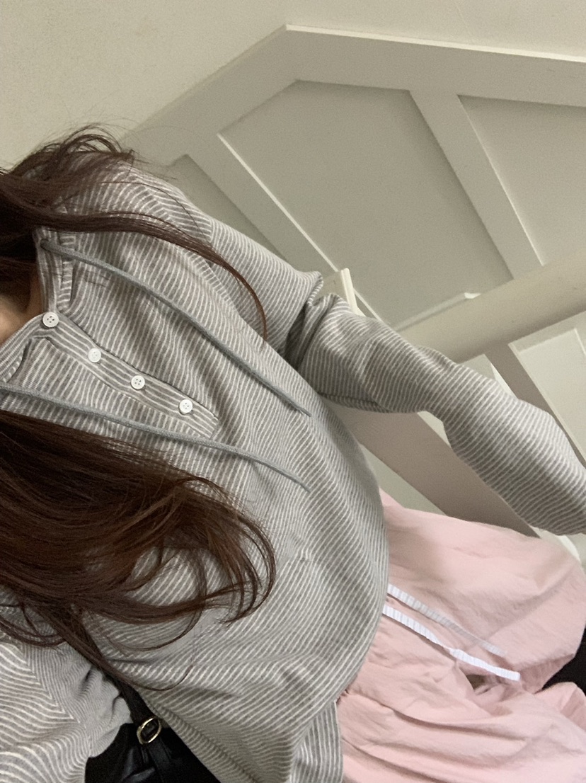 LA CREME韓國直郵女裝新品職業推薦熱賣長袖T恤連帽衫柔軟LA CREME長袖T恤