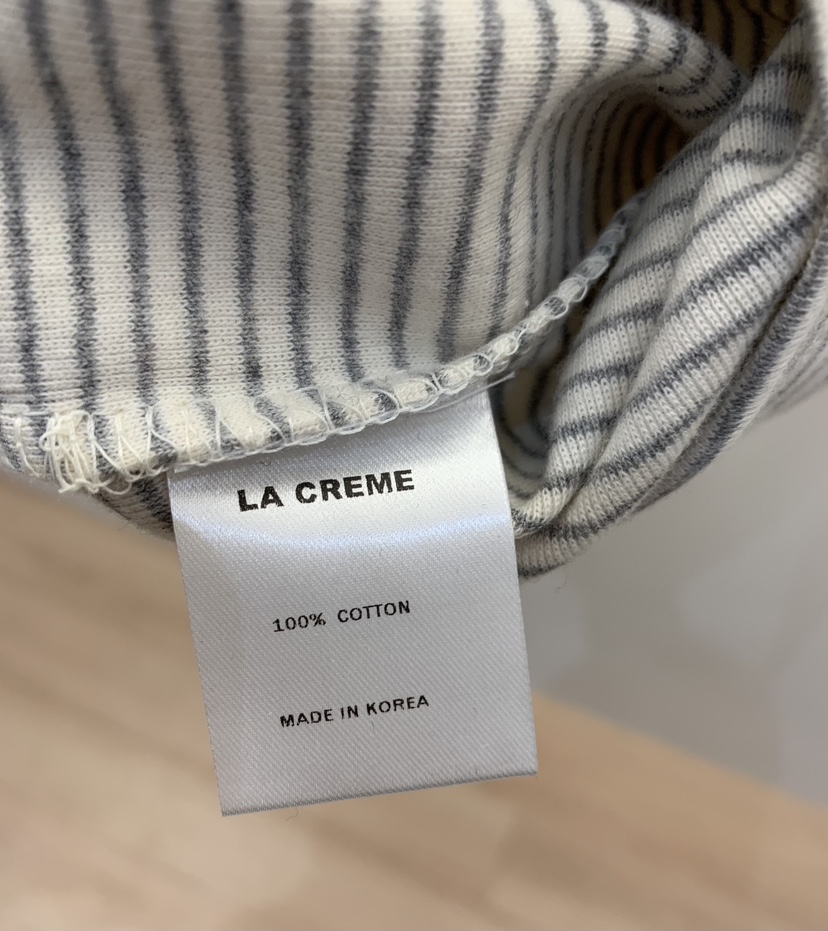 LA CREME韓國直郵女裝新品職業推薦熱賣長袖T恤連帽衫柔軟LA CREME長袖T恤