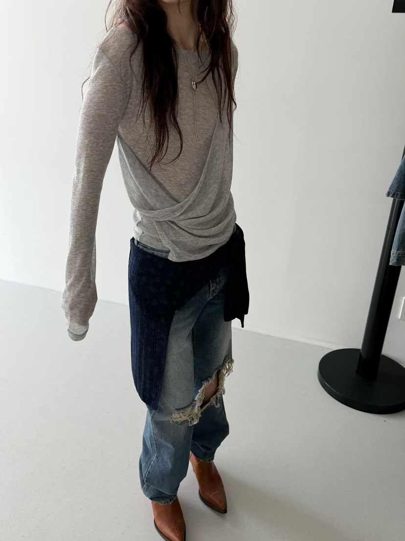 MINIMUZE東大門代購女裝新品真品26春夏熱賣時尚人氣長袖T恤MINIMUZE長袖T恤