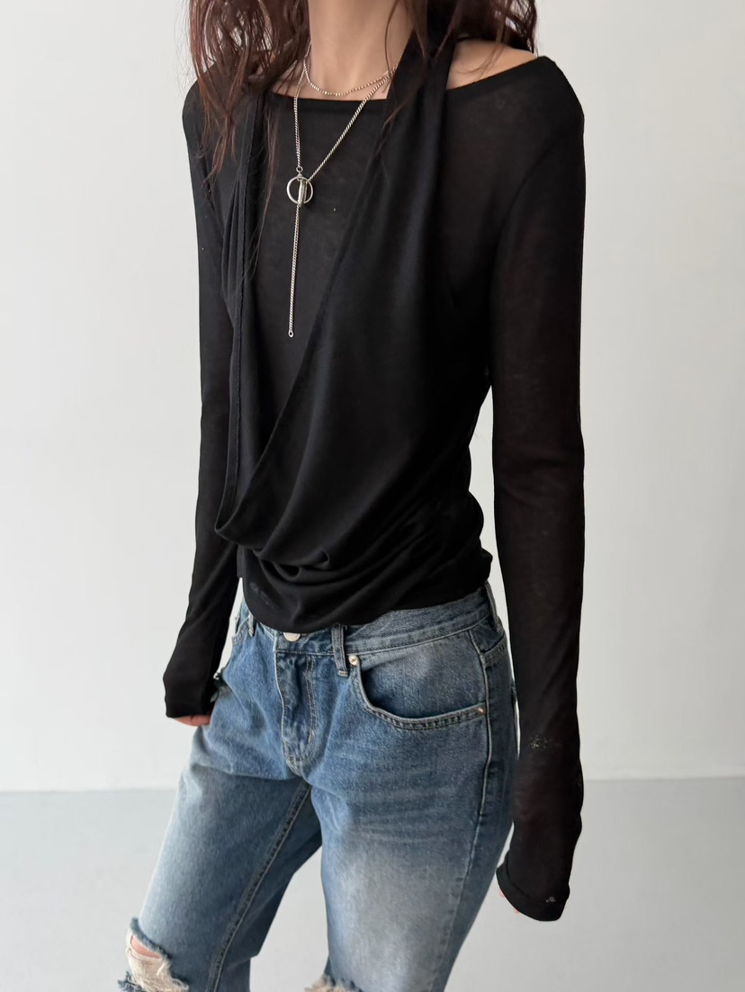 MINIMUZE東大門代購女裝新品真品26春夏熱賣時尚人氣長袖T恤MINIMUZE長袖T恤