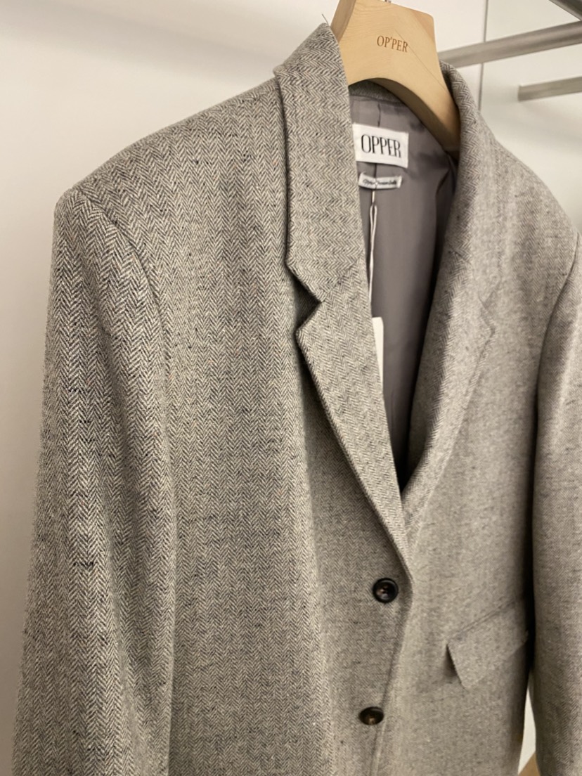 OP PER韓國直郵女士新款推薦人氣休閑時尚熱賣職業夾克羊毛OPPER-simplebeige夾克