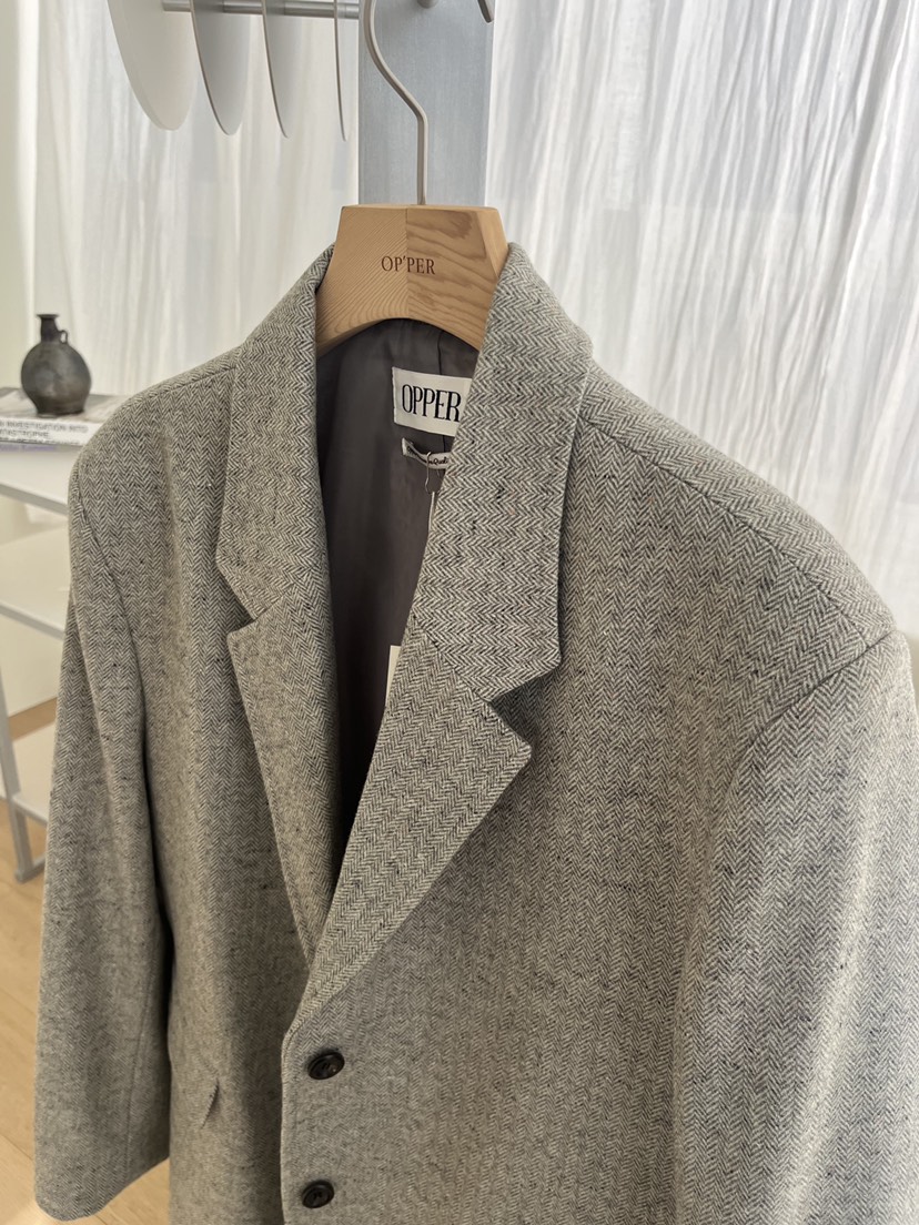 OP PER韓國直郵女士新款推薦人氣休閑時尚熱賣職業夾克羊毛OPPER-simplebeige夾克