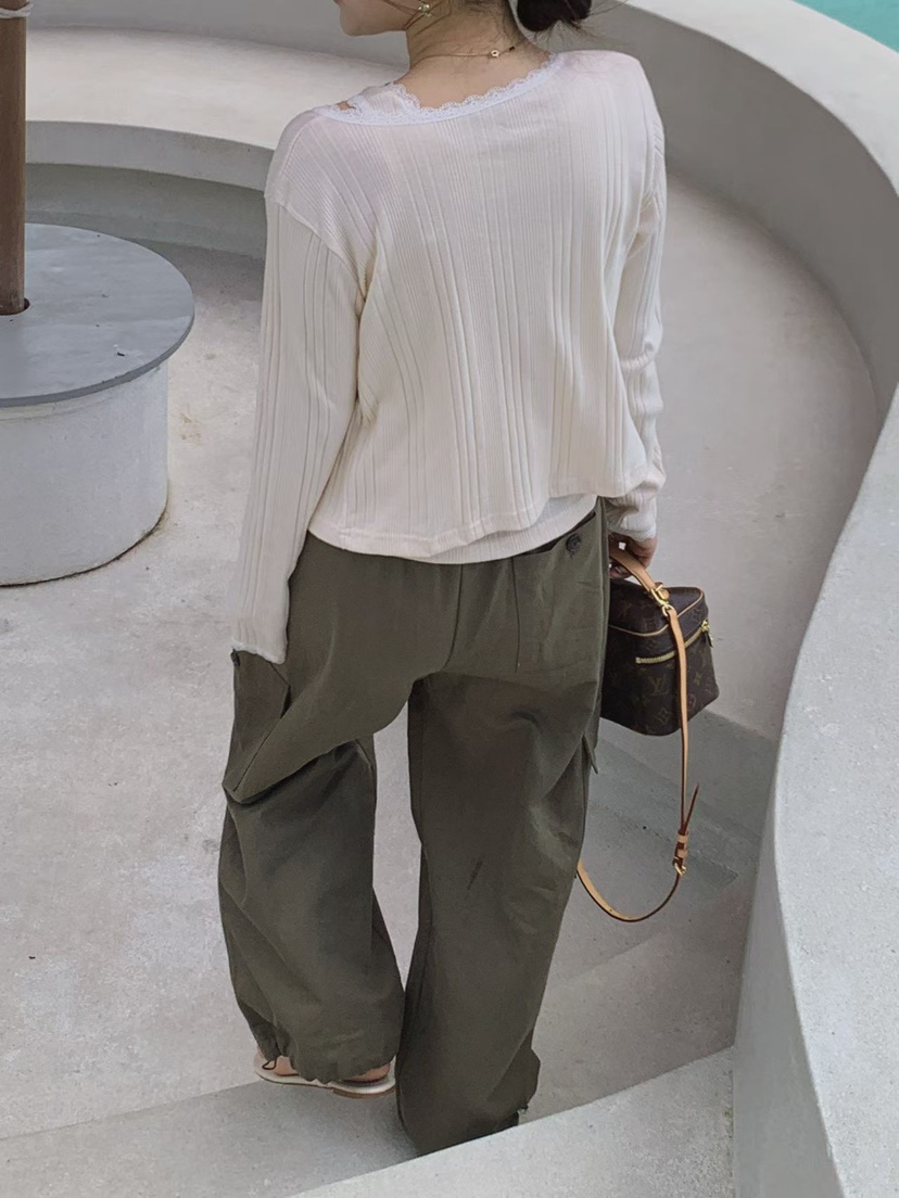 LA CREME韓國代購女士新款真品熱賣時尚26春夏人氣休閑褲LA CREME休閑褲