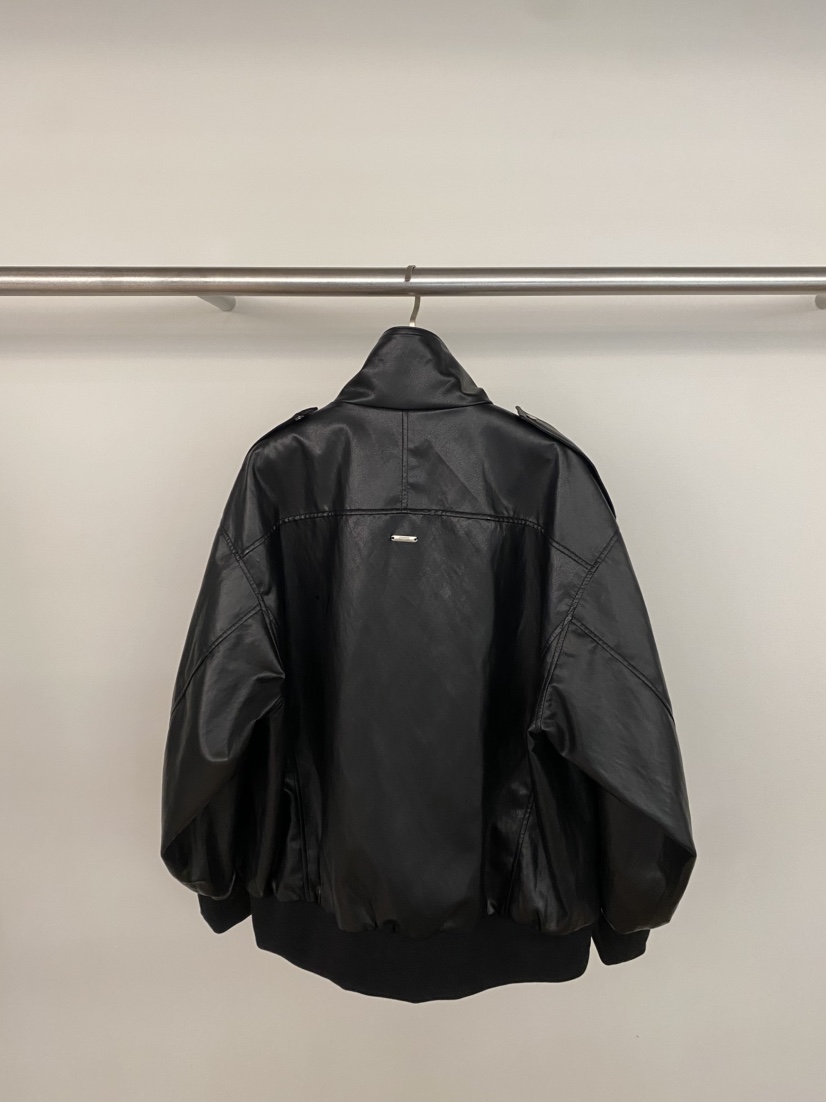 OP PER韓國代購女士新款熱賣人氣時尚休閑推薦26春夏皮衣皮革OPPER-simplebeige皮衣