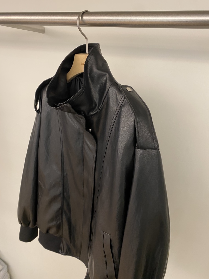 OP PER韓國代購女士新款熱賣人氣時尚休閑推薦26春夏皮衣皮革OPPER-simplebeige皮衣