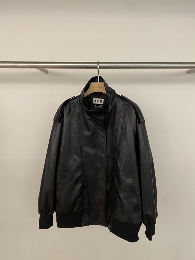 OP PER韓國代購女士新款熱賣人氣時尚休閑推薦26春夏皮衣皮革OPPER-simplebeige皮衣圖色1