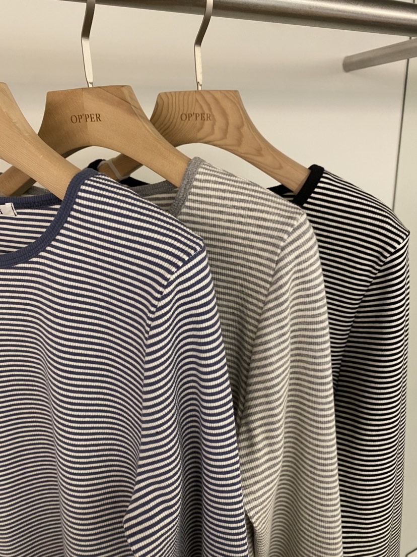 OP PER韓國直郵女裝新款熱賣推薦職業真品休閑時尚長袖T恤OPPER-simplebeige長袖T恤