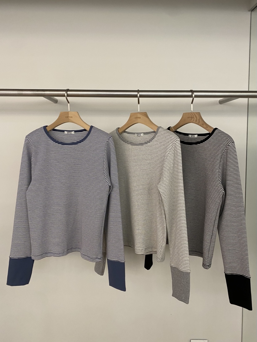 OP PER韓國直郵女裝新款熱賣推薦職業真品休閑時尚長袖T恤OPPER-simplebeige長袖T恤圖色2左二色