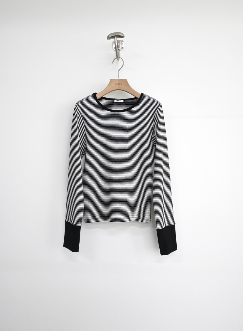 OP PER韓國直郵女裝新款熱賣推薦職業真品休閑時尚長袖T恤OPPER-simplebeige長袖T恤圖色3