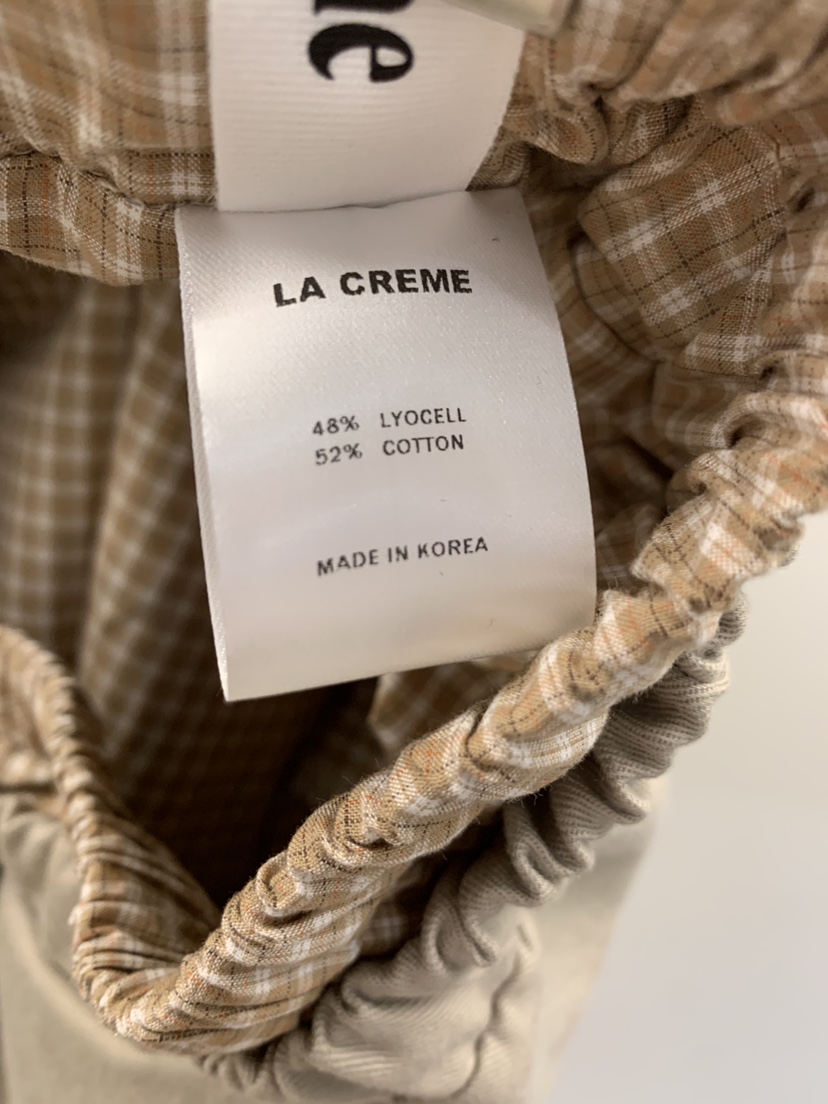 LA CREME韓國直郵女士新款真品職業26春夏推薦休閑短裙格子LA CREME短裙