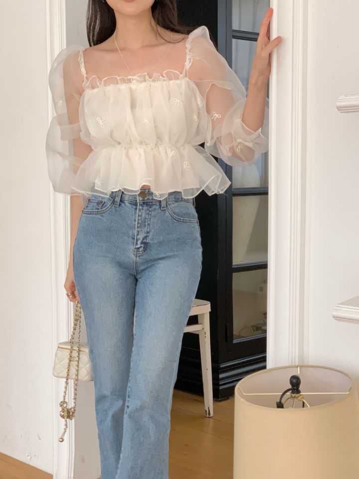 CRONG東大門實拍女裝新品休閑人氣推薦真品熱賣襯衫蕾絲衫CRONG襯衫/蕾絲衫