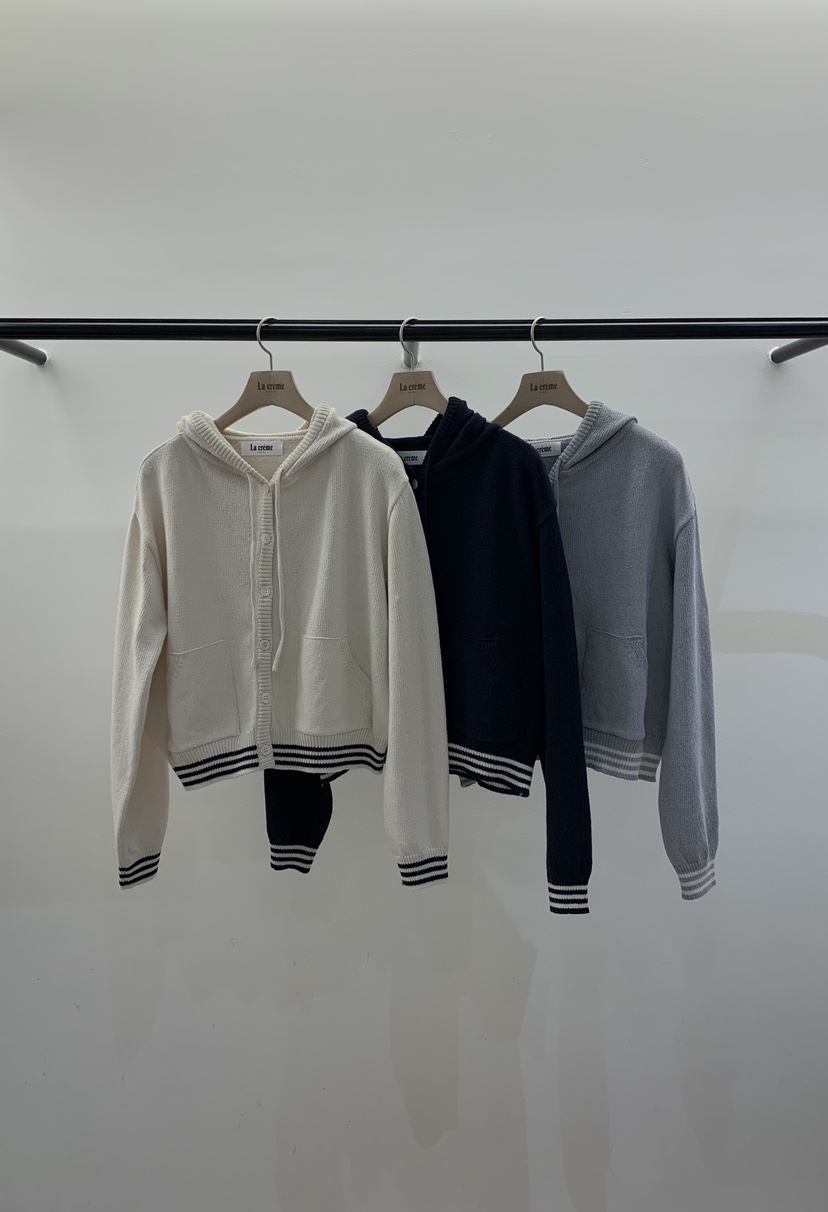 LA CREME東大門實拍女裝新品人氣時尚熱賣針織衫連帽衫棉質LA CREME針織衫