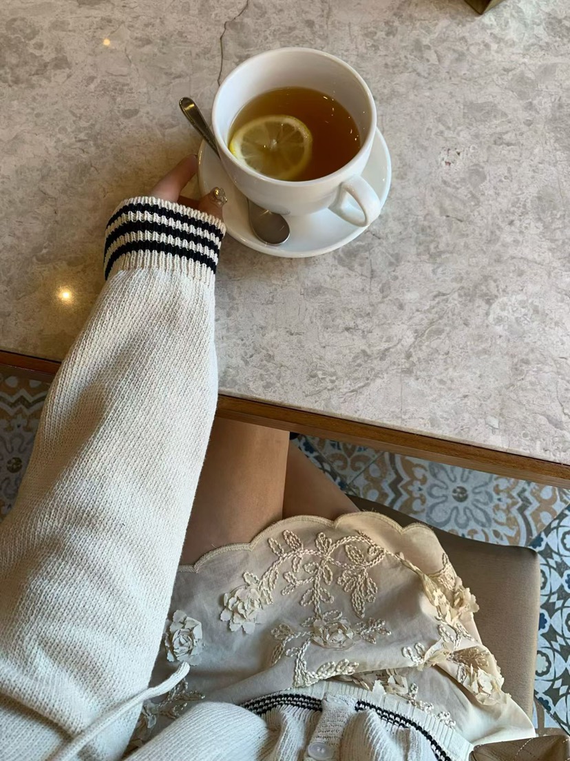 LA CREME東大門實拍女裝新品人氣時尚熱賣針織衫連帽衫棉質LA CREME針織衫