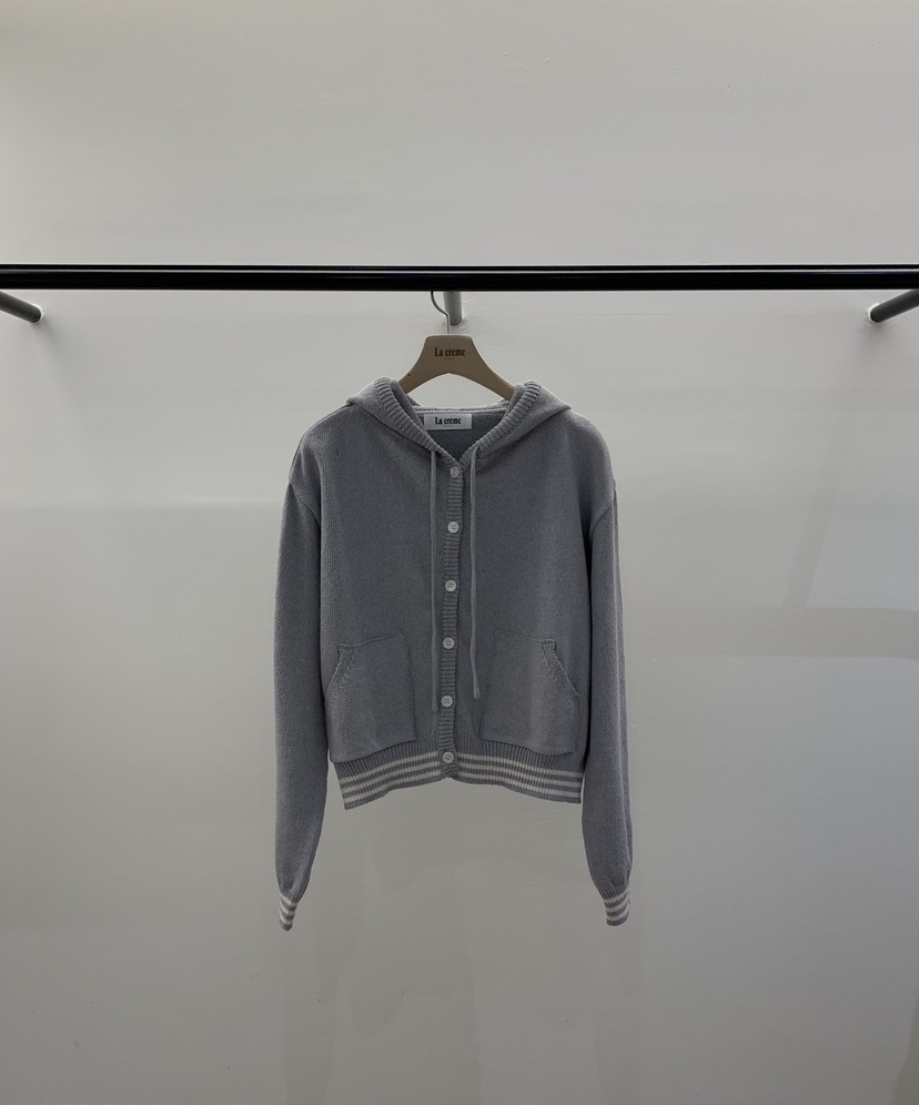 LA CREME東大門實拍女裝新品人氣時尚熱賣針織衫連帽衫棉質LA CREME針織衫圖色2