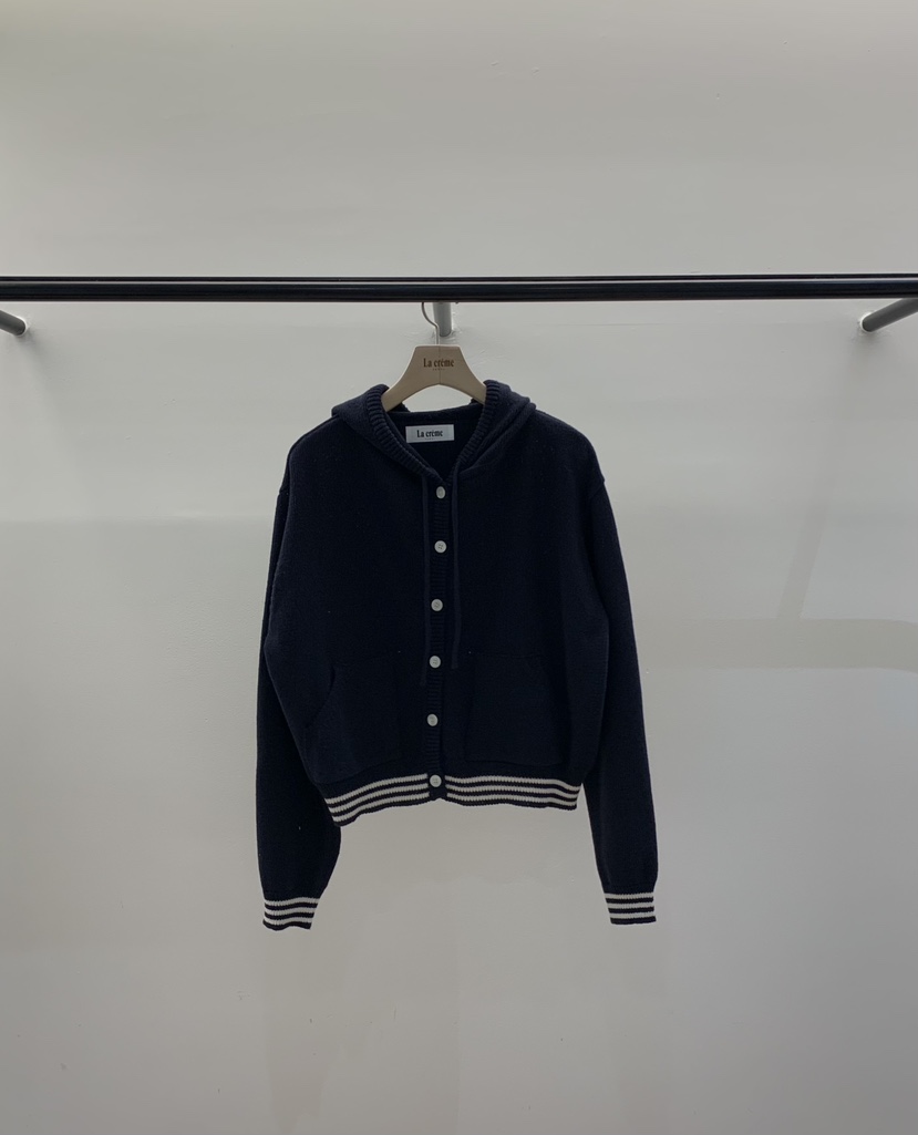 LA CREME東大門實拍女裝新品人氣時尚熱賣針織衫連帽衫棉質LA CREME針織衫圖色3