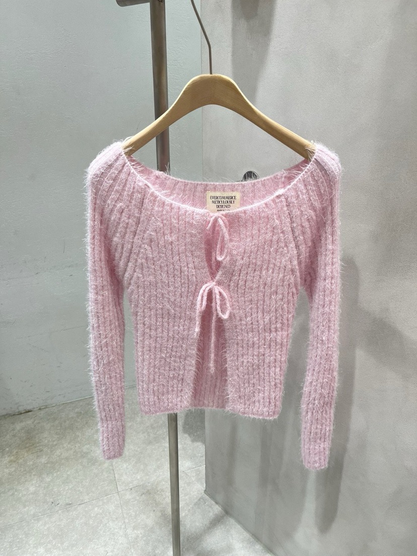 EVERCOMMERCE METICULOUSLY DESIGNED東大門代購女裝新品熱賣針織衫露肩開衫EVERCOMMERCE METICULOUSLY DESIGNED針織衫圖色3