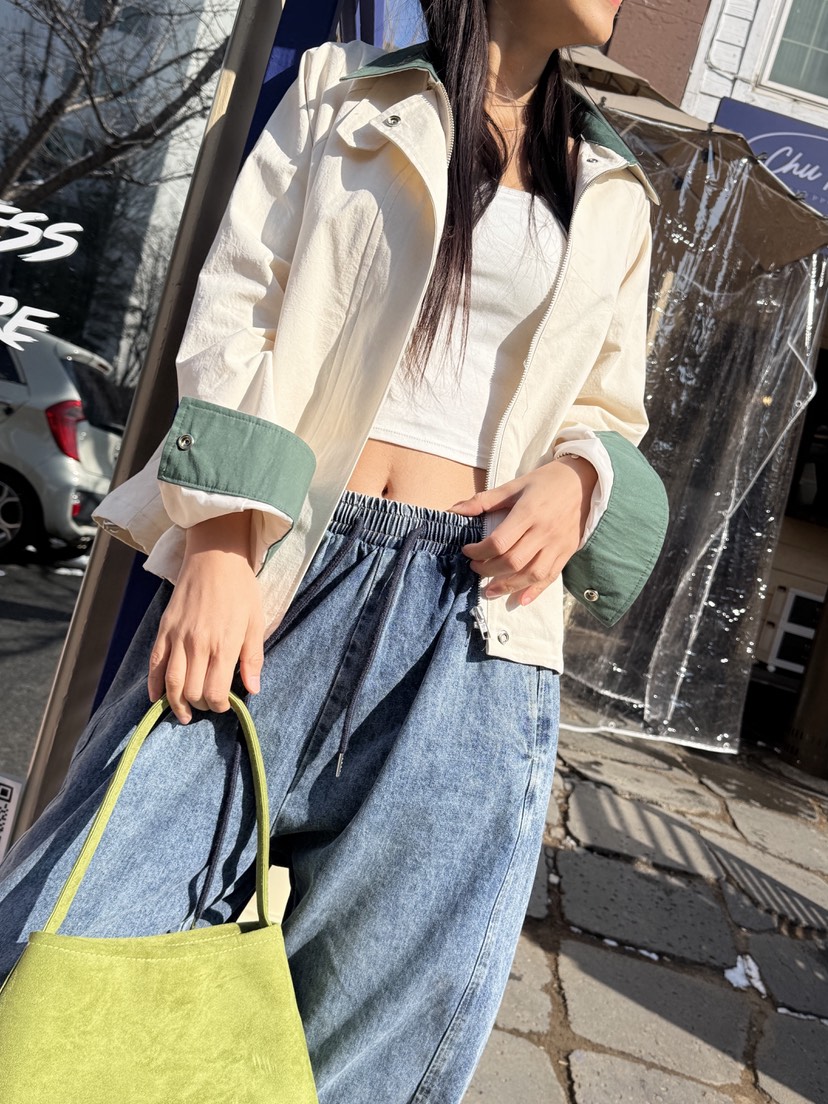 RED-J-레드.J-T韓國直郵女裝新款人氣真品夾克棉質短款RED-J夾克