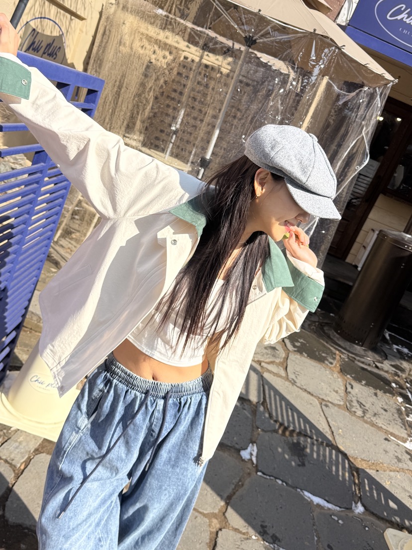 RED-J-레드.J-T韓國直郵女裝新款人氣真品夾克棉質短款RED-J夾克