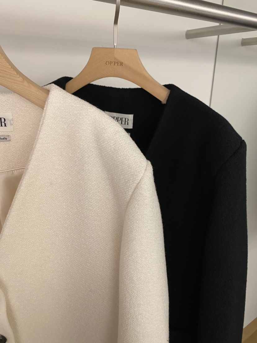 OP PER韓國直郵女裝新款熱賣26春夏真品休閑人氣夾克羊毛OPPER-simplebeige夾克