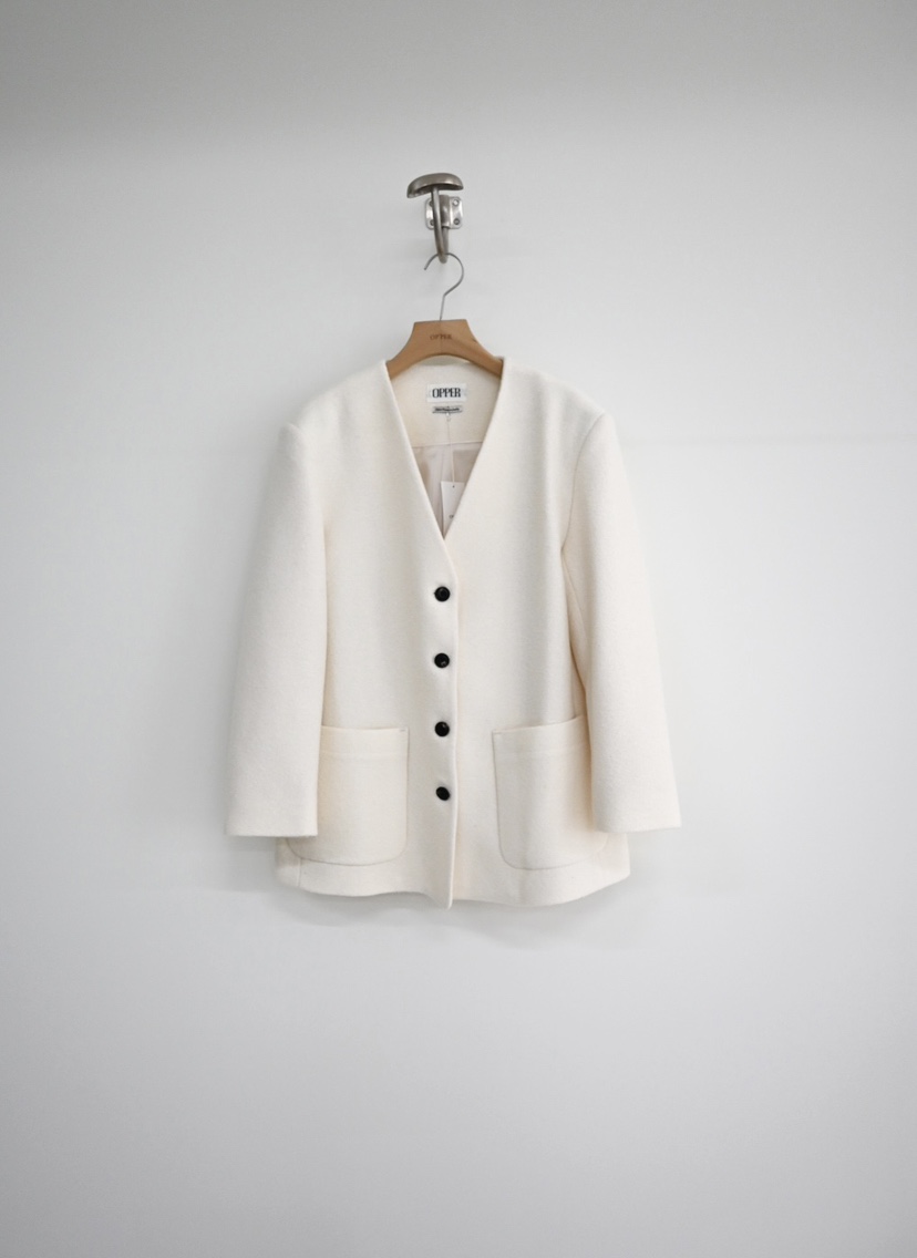 OP PER韓國直郵女裝新款熱賣26春夏真品休閑人氣夾克羊毛OPPER-simplebeige夾克圖色1