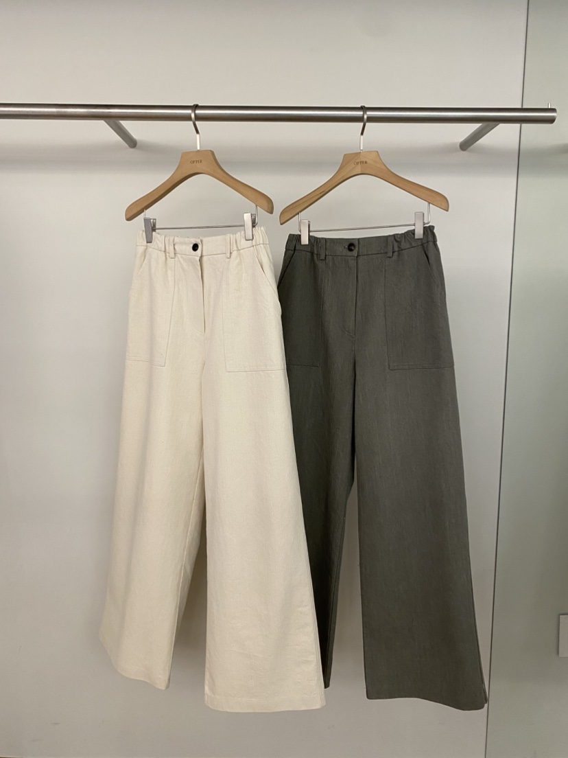 OP PER東大門直郵女裝新品休閑真品推薦熱賣26春夏休閑褲OPPER-simplebeige休閑褲