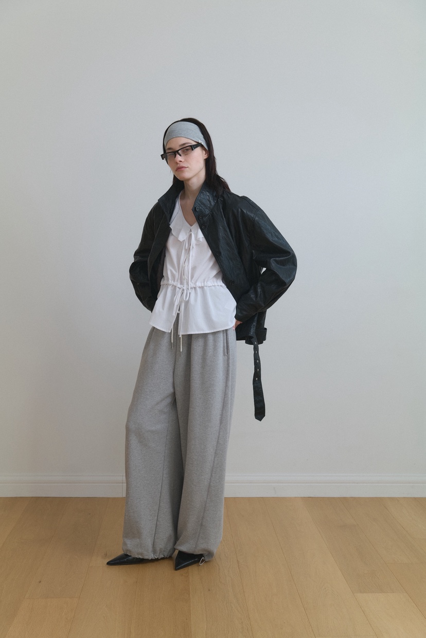 KARE/WEREPIECE東大門實拍女士新款時尚皮衣含腰帶皮革系帶KARE/WEREPIECE皮衣