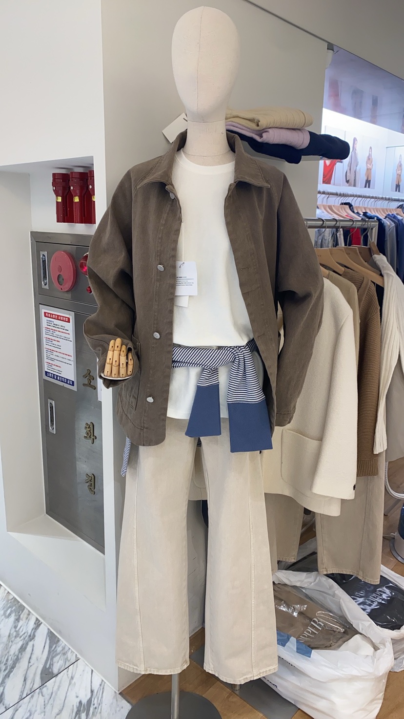 OP PER東大門直郵女裝新品26春夏休閑真品人氣推薦長袖T恤OPPER-simplebeige長袖T恤