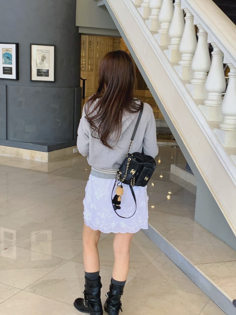 LA CREME韓國直郵女士新品熱賣時尚推薦26春夏真品短裙花朵LA CREME短裙