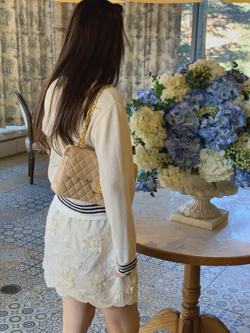 LA CREME韓國直郵女士新品熱賣時尚推薦26春夏真品短裙花朵LA CREME短裙