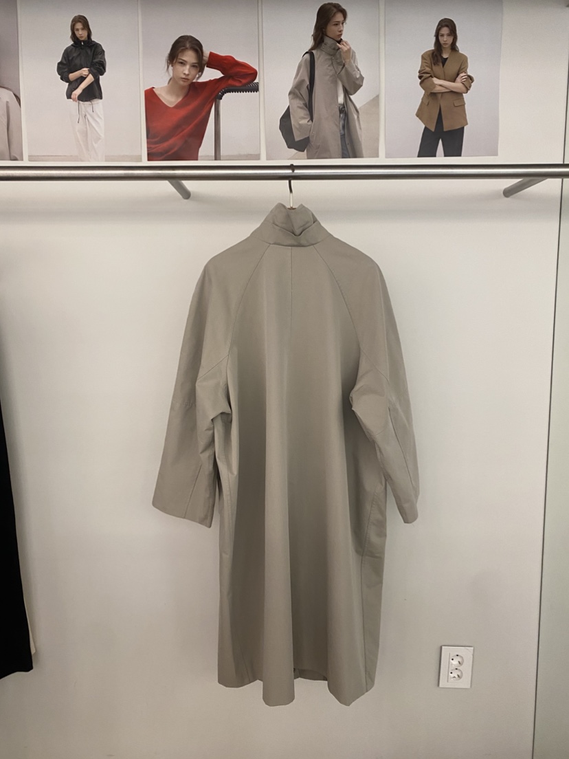 OP PER東大門代購女士新款熱賣真品推薦職業時尚長款風衣OPPER-simplebeige長款風衣