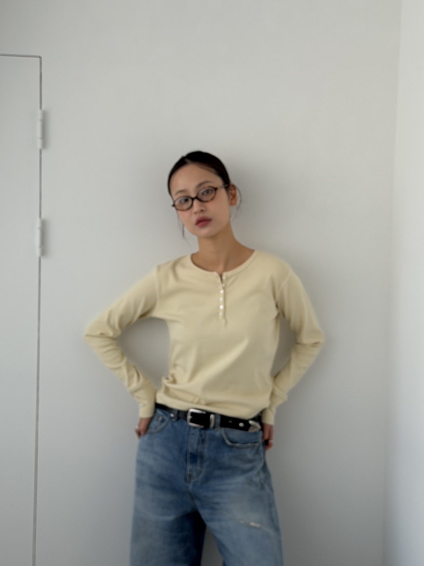 KARE/WEREPIECE東大門代購女裝新品熱賣真品長袖T恤紐扣KARE/WEREPIECE長袖T恤