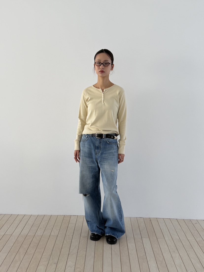 KARE/WEREPIECE東大門代購女裝新品熱賣真品長袖T恤紐扣KARE/WEREPIECE長袖T恤