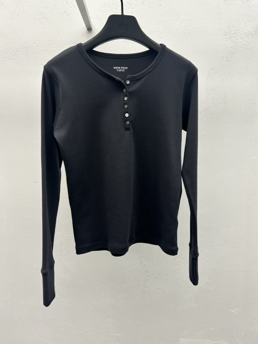 KARE/WEREPIECE東大門代購女裝新品熱賣真品長袖T恤紐扣KARE/WEREPIECE長袖T恤圖色2