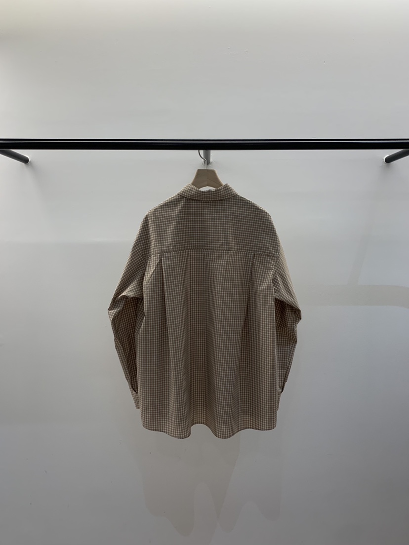 LA CREME東大門實拍女裝新品熱賣26春夏休閑襯衫蕾絲衫格子LA CREME襯衫/蕾絲衫