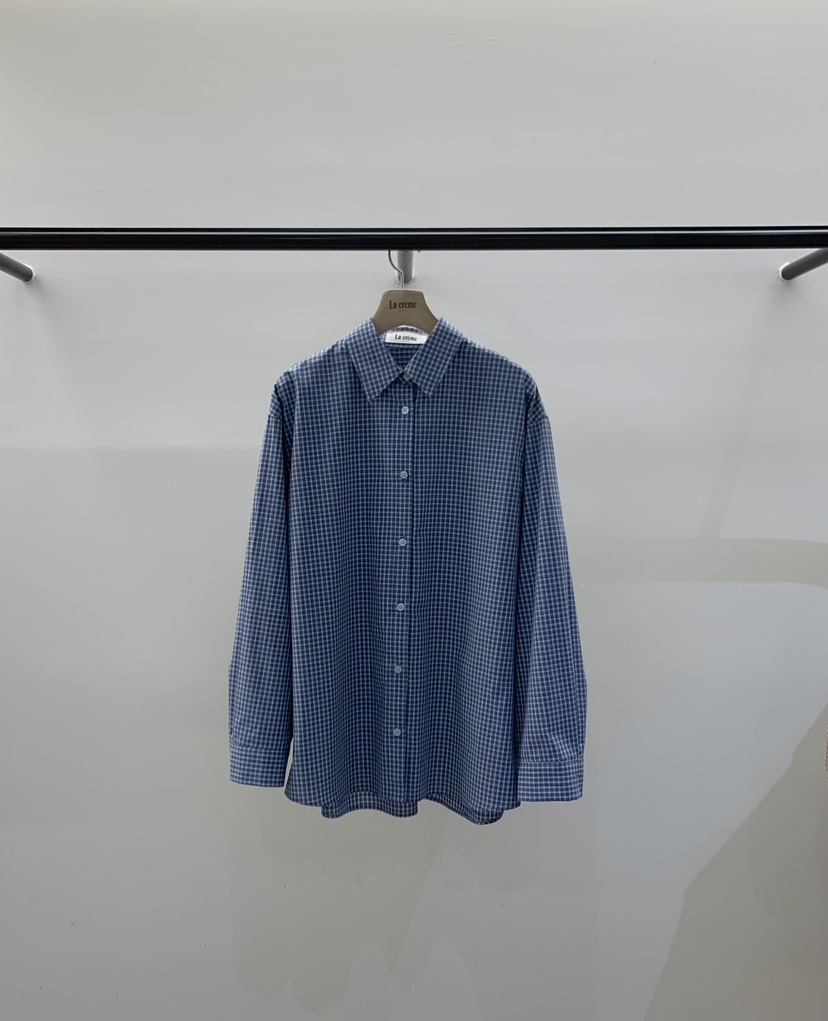 LA CREME東大門實拍女裝新品熱賣26春夏休閑襯衫蕾絲衫格子LA CREME襯衫/蕾絲衫圖色2