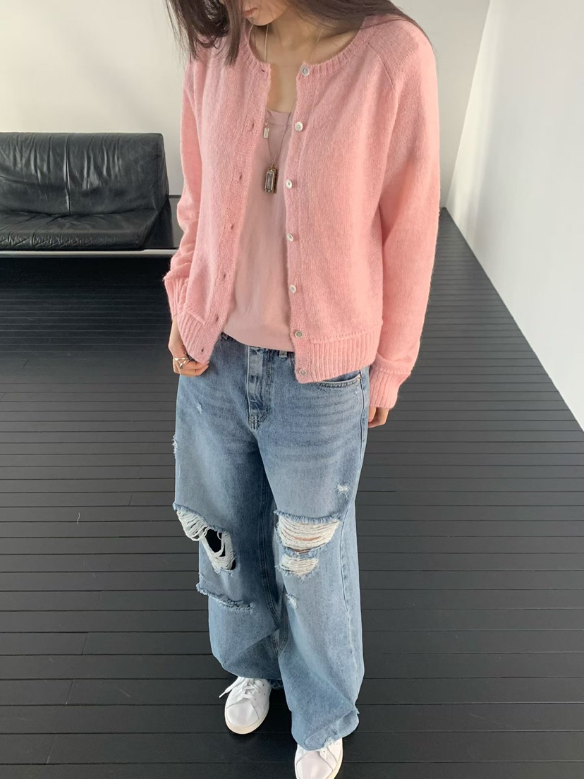 TAF韓國代購女士新款真品推薦人氣時尚職業26春夏針織衫雙層TAF針織衫