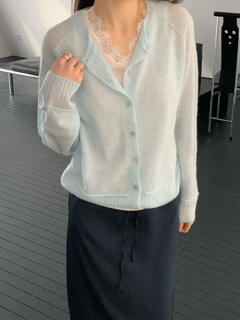 TAF韓國代購女士新款真品推薦人氣時尚職業26春夏針織衫雙層TAF針織衫