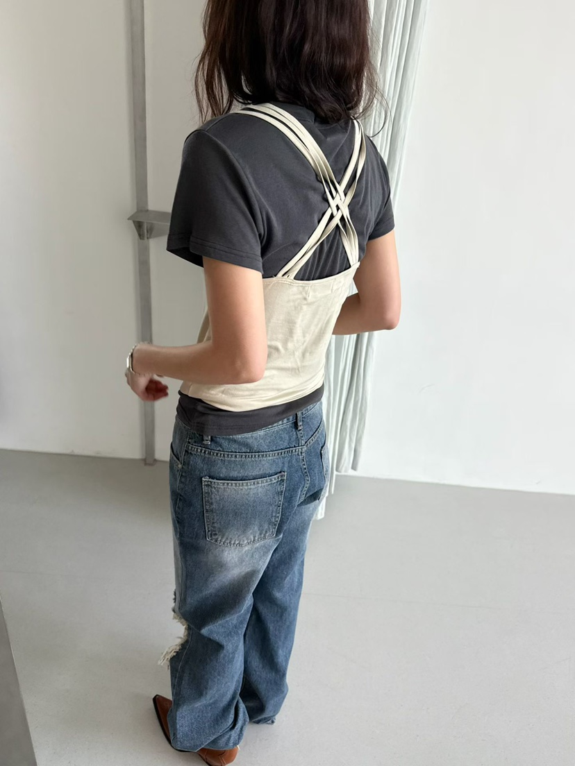 MINIMUZE韓國代購女士新品職業26春夏人氣時尚熱賣吊帶背心MINIMUZE吊帶/背心