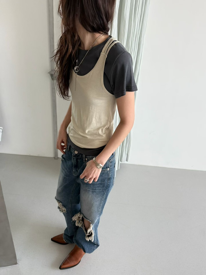 MINIMUZE韓國代購女士新品職業26春夏人氣時尚熱賣吊帶背心MINIMUZE吊帶/背心