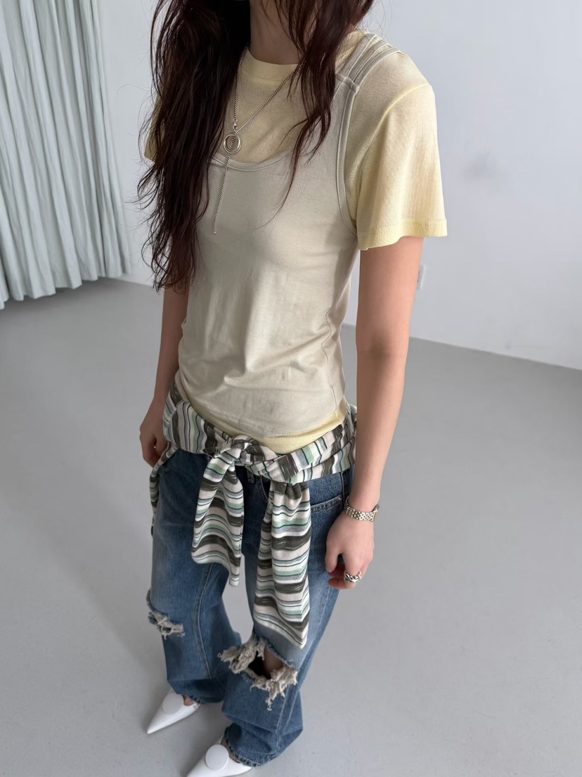 MINIMUZE韓國代購女士新品職業26春夏人氣時尚熱賣吊帶背心MINIMUZE吊帶/背心