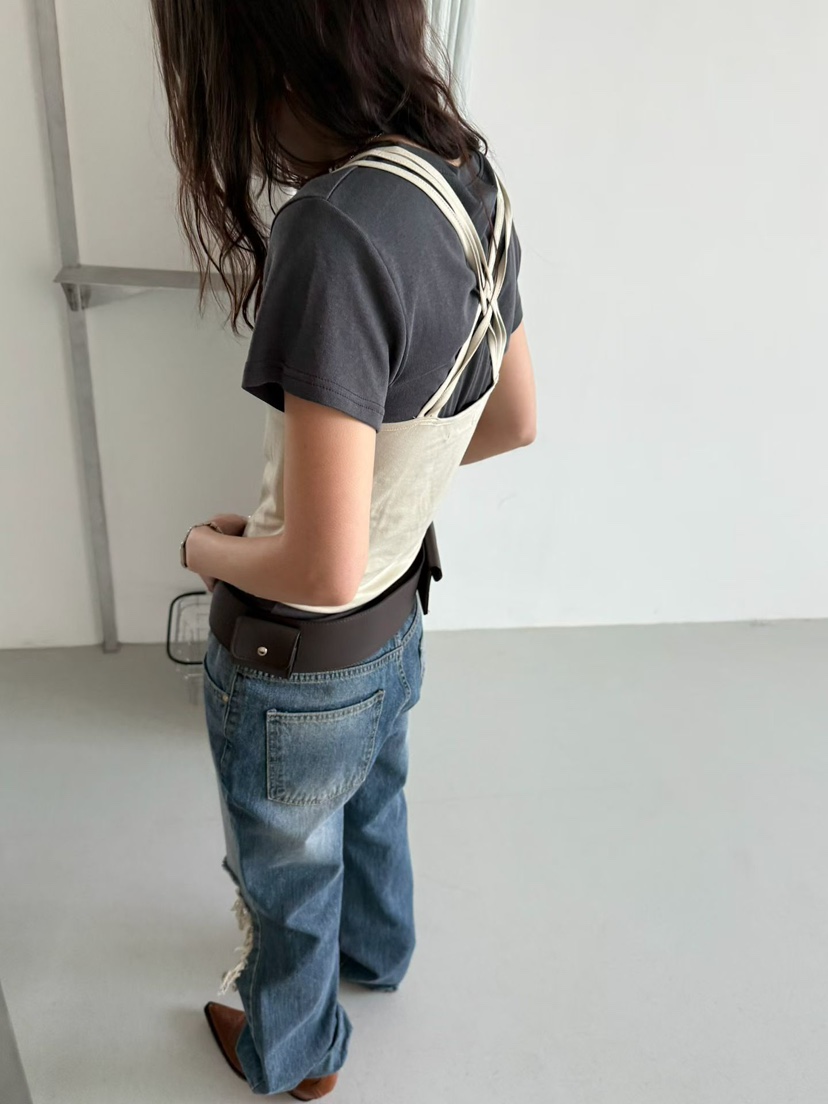 MINIMUZE韓國代購女士新品職業26春夏人氣時尚熱賣吊帶背心MINIMUZE吊帶/背心