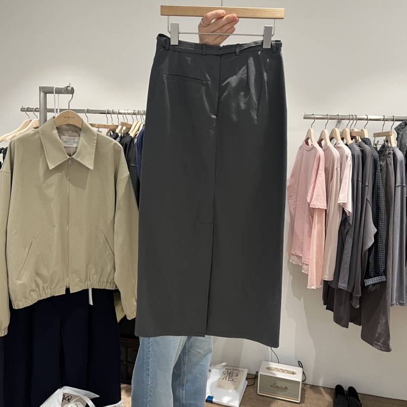 SELF SERVICE韓國直郵女士新品時尚人氣職業長裙含腰繩棉SELF SERVICE長裙