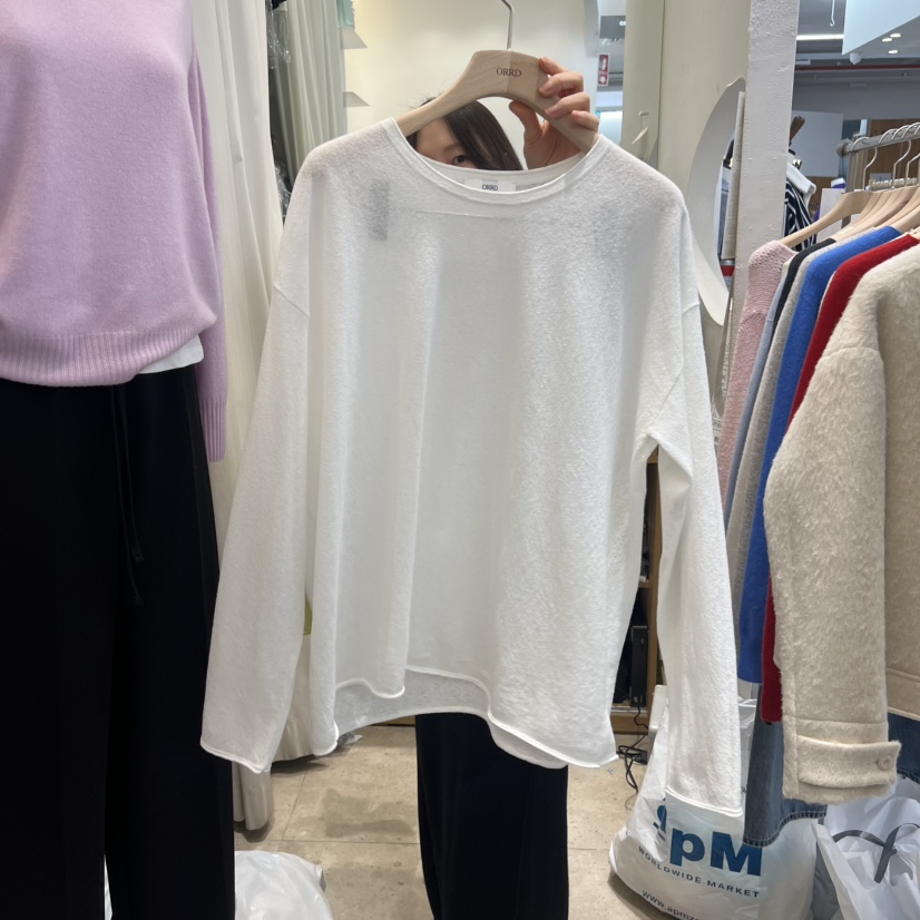 ORRD東大門實拍女裝新款推薦26春夏職業熱賣真品人氣長袖T恤ORRD長袖T恤圖色2