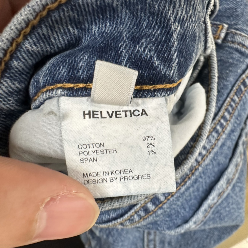 HELVETICA東大門實拍女裝新品時尚推薦真品休閑人氣牛仔褲HELVETICA牛仔褲