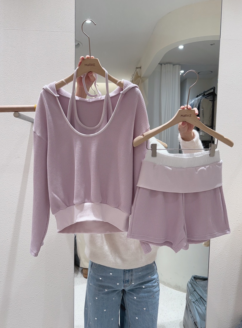 MARKE-P東大門代購女士新品職業26春夏熱賣人氣衛衣華夫格MARKE-P衛衣