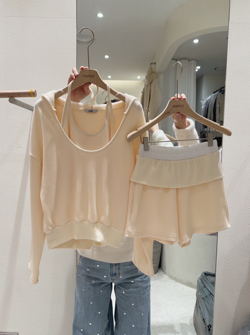 MARKE-P東大門代購女士新品職業26春夏熱賣人氣衛衣華夫格MARKE-P衛衣