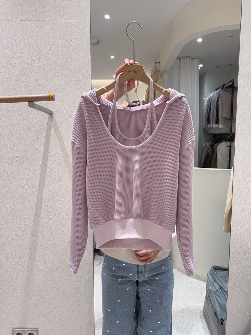 MARKE-P東大門代購女士新品職業26春夏熱賣人氣衛衣華夫格MARKE-P衛衣圖色1