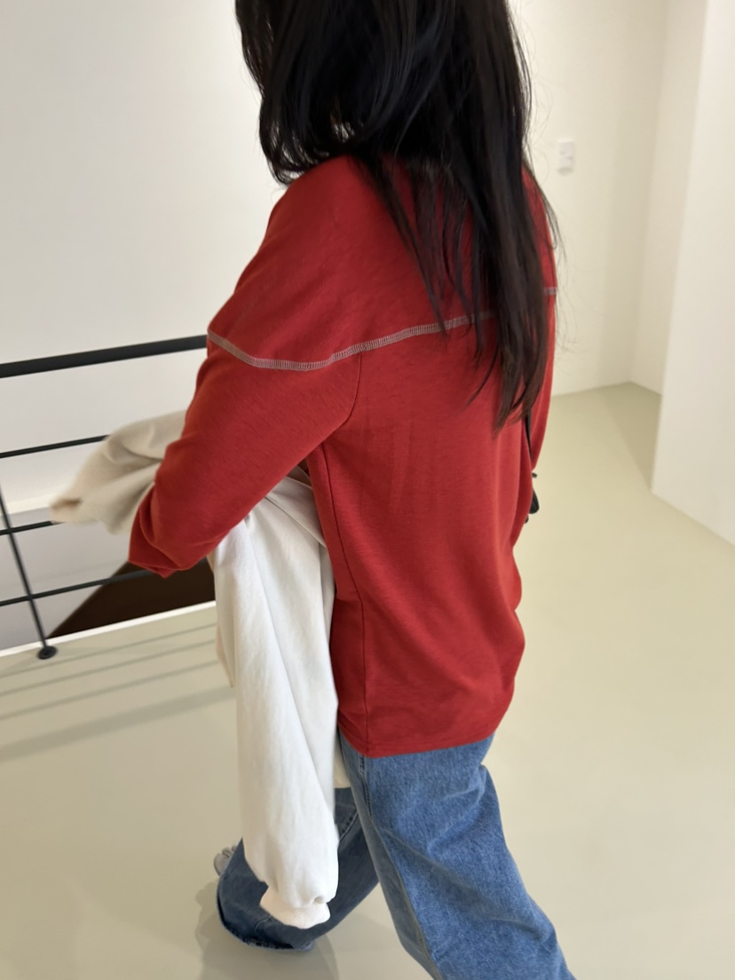 ME MO韓國代購女裝新品26春夏熱賣休閑人氣長袖T恤不含包ME MO長袖T恤