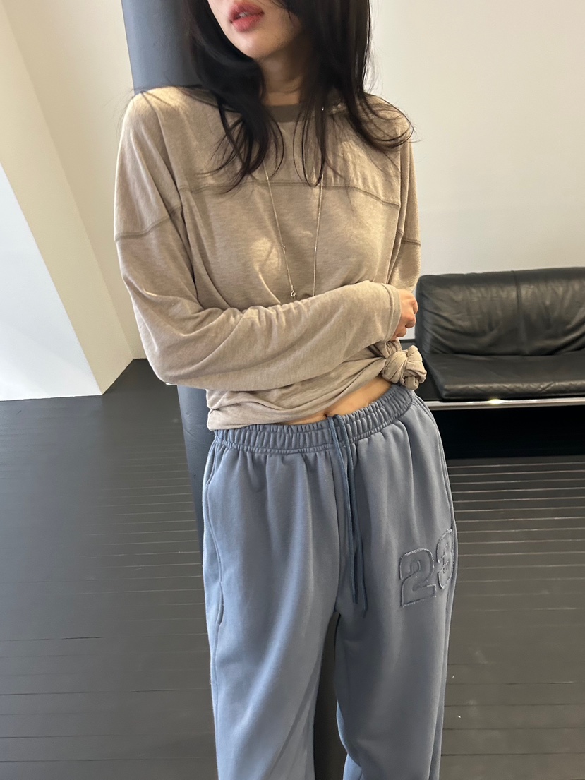 ME MO韓國代購女裝新品26春夏熱賣休閑人氣長袖T恤不含包ME MO長袖T恤圖色1